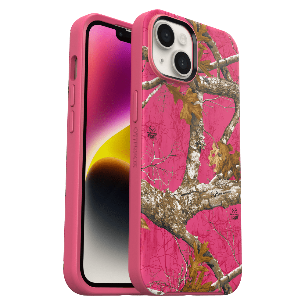 OtterBox - Symmetry Plus Graphics Case for Apple iPhone 14 / 13 - Flamingo Pink